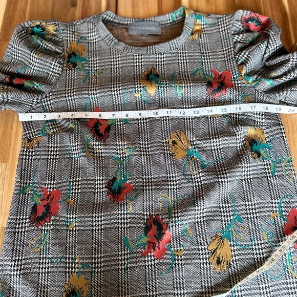 ANTHROPOLOGIE Sunday in Brooklyn Gretchen Houndstooth Floral top size S - Picture 11 of 12